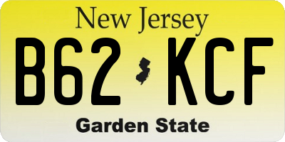 NJ license plate B62KCF