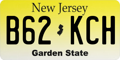 NJ license plate B62KCH