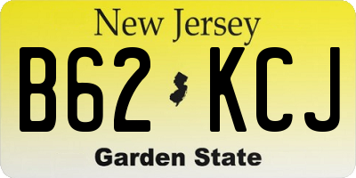 NJ license plate B62KCJ