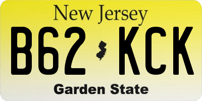 NJ license plate B62KCK