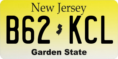 NJ license plate B62KCL