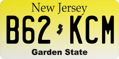 NJ license plate B62KCM