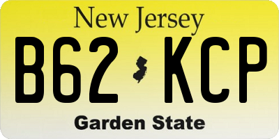 NJ license plate B62KCP