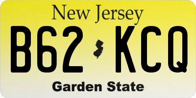NJ license plate B62KCQ