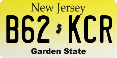 NJ license plate B62KCR