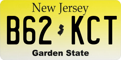 NJ license plate B62KCT