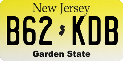 NJ license plate B62KDB