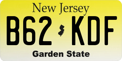 NJ license plate B62KDF