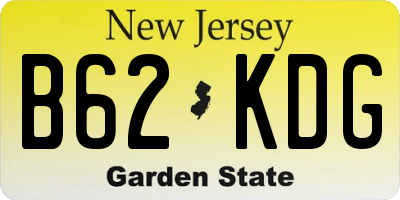 NJ license plate B62KDG