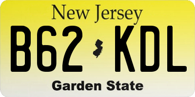 NJ license plate B62KDL