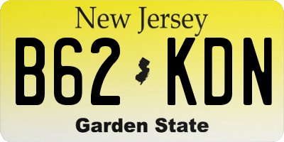 NJ license plate B62KDN
