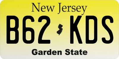 NJ license plate B62KDS