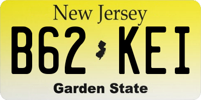 NJ license plate B62KEI