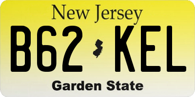 NJ license plate B62KEL