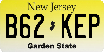 NJ license plate B62KEP