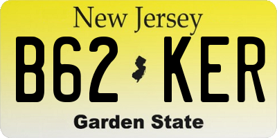 NJ license plate B62KER