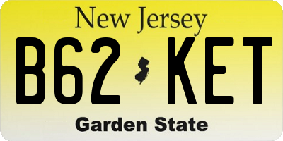 NJ license plate B62KET