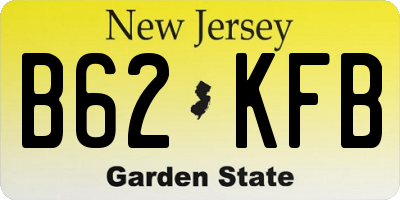 NJ license plate B62KFB