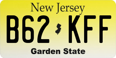 NJ license plate B62KFF