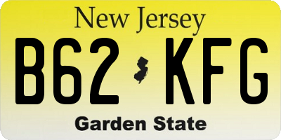 NJ license plate B62KFG