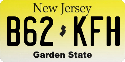 NJ license plate B62KFH
