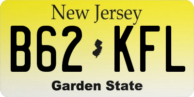 NJ license plate B62KFL