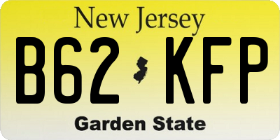 NJ license plate B62KFP