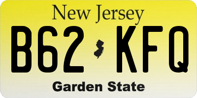 NJ license plate B62KFQ