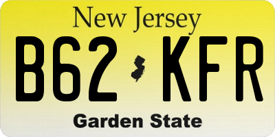 NJ license plate B62KFR