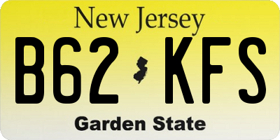 NJ license plate B62KFS