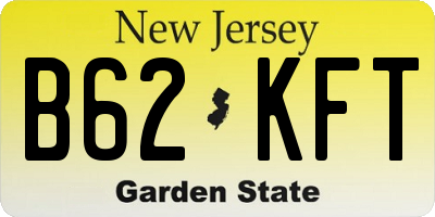 NJ license plate B62KFT