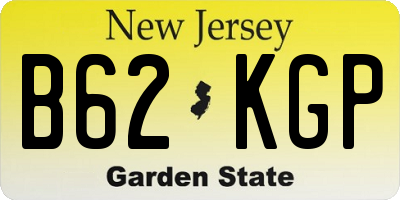 NJ license plate B62KGP