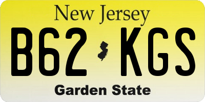 NJ license plate B62KGS