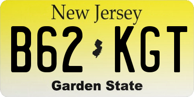 NJ license plate B62KGT
