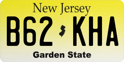 NJ license plate B62KHA