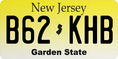 NJ license plate B62KHB