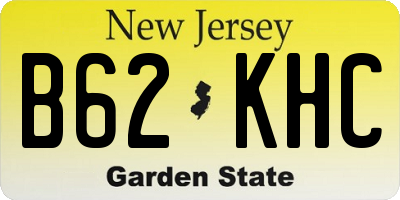 NJ license plate B62KHC