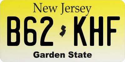 NJ license plate B62KHF