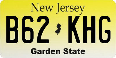 NJ license plate B62KHG