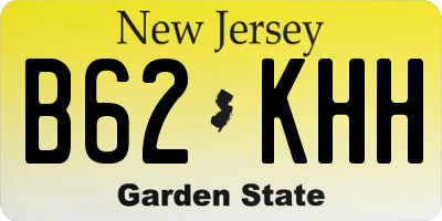 NJ license plate B62KHH