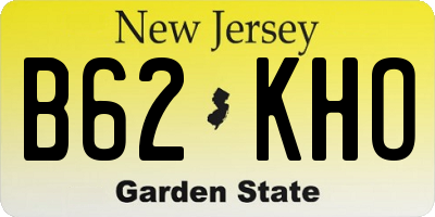 NJ license plate B62KHO