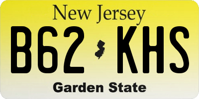 NJ license plate B62KHS