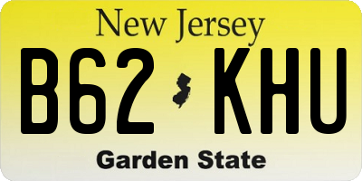 NJ license plate B62KHU
