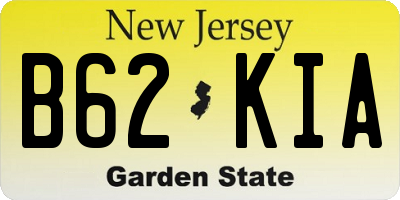 NJ license plate B62KIA