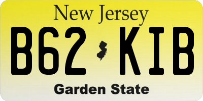 NJ license plate B62KIB