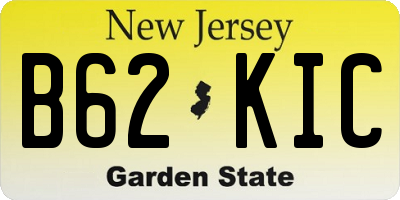 NJ license plate B62KIC