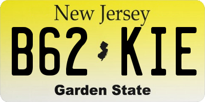NJ license plate B62KIE