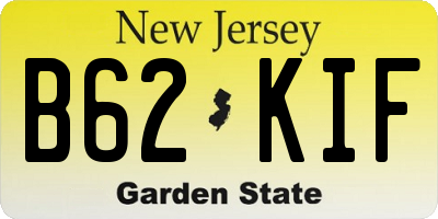 NJ license plate B62KIF