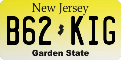 NJ license plate B62KIG