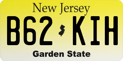 NJ license plate B62KIH